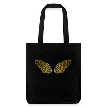 Ailes d'ange dorées duveteuses - Tote bag épais recyclé Stanley/Stella - noir - Devant