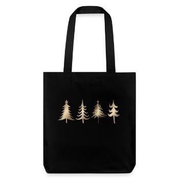 Fir tree - Stanley/Stella Heavyweight Recycled Tote Bag - black - Front