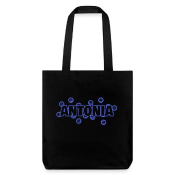 Antonia als Liebe - Stanley/Stella recycelter Heavyweight Stoffbeutel - Schwarz - Vorne