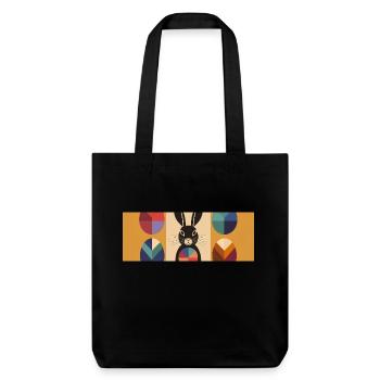 Lapin de Pâques n°06 - Tote bag épais recyclé Stanley/Stella - noir - Devant