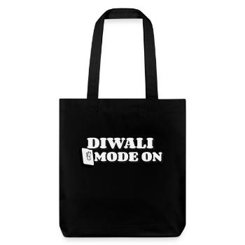 Frohes Diwali | Diwali-Modus Ein | Kunst - Stanley/Stella recycelter Heavyweight Stoffbeutel - Schwarz - Vorne
