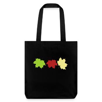 Herbstlaub - Stanley/Stella recycelter Heavyweight Stoffbeutel - Schwarz - Vorne