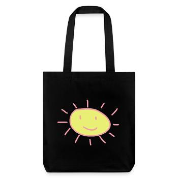 Sun Summer Joy – Holiday Sunbeam Design - Stanley/Stella Heavyweight Recycled Tote Bag - black - Front