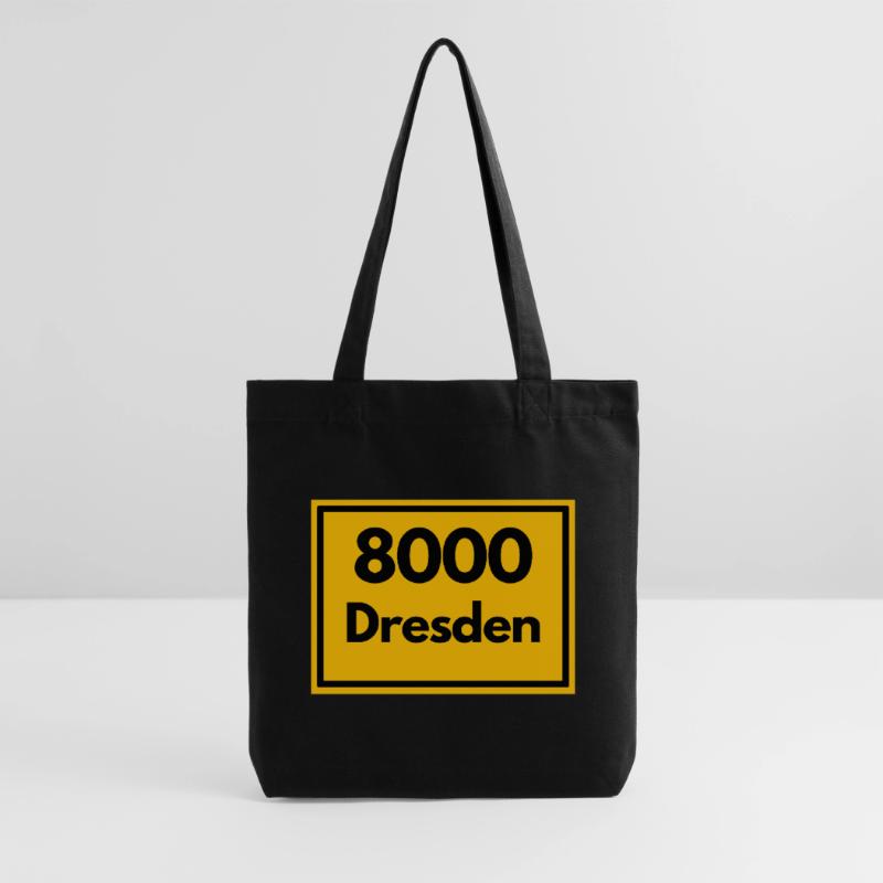OLD POSTCODE POSTCODE RETRO 8000 DRESDEN ELBE Stanley/Stella Heavyweight Recycled Tote Bag
