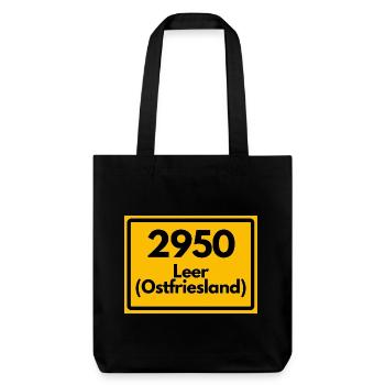 ANCIEN CODE POSTAL RÉTRO 2950 LEER EAST FRISIA - Tote bag épais recyclé Stanley/Stella - noir - Devant