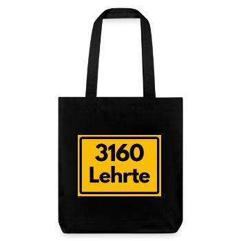 ALTE POSTLEITZAHL PLZ RETRO 3160 LEHRTE WASSERTURM - Stanley/Stella recycelter Heavyweight Stoffbeutel - Schwarz - Vorne