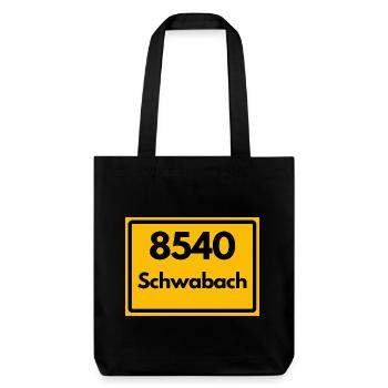 ALTE POSTLEITZAHL PLZ RETRO 8540 SCHWABACH HEIMAT - Stanley/Stella recycelter Heavyweight Stoffbeutel - Schwarz - Vorne