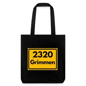 ALTE POSTLEITZAHL PLZ RETRO 2320 GRIMMEN HEIMAT - Stanley/Stella recycelter Heavyweight Stoffbeutel - Schwarz - Vorne
