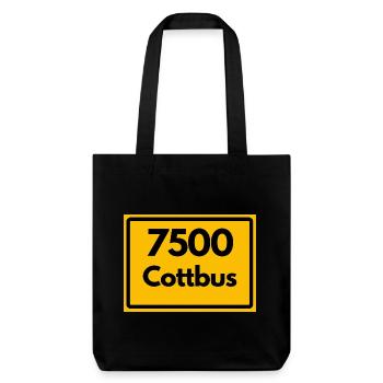 ANCIEN CODE POSTAL RETRO 7500 COTTBUS - Tote bag épais recyclé Stanley/Stella - noir - Devant