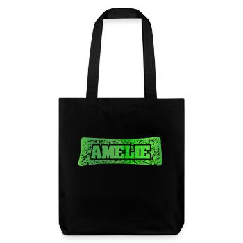 First name Amelie - Stanley/Stella Heavyweight Recycled Tote Bag - black - Front