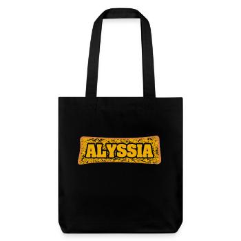 Heirat Alyssia - Stanley/Stella recycelter Heavyweight Stoffbeutel - Schwarz - Vorne
