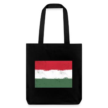 Flagge von Ungarn - Stanley/Stella recycelter Heavyweight Stoffbeutel - Schwarz - Vorne