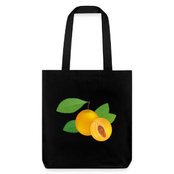 Mirabelle plum motif with juicy flesh - Stanley/Stella Heavyweight Recycled Tote Bag - black - Front