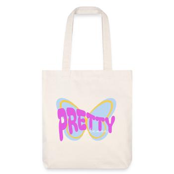 "Pretty please" sarcastic print design - Stanley/Stella Heavyweight Recycled Tote Bag - natural white - Front