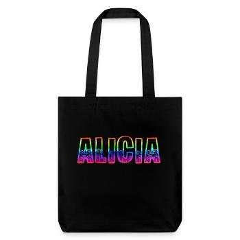 alicia rs regenbogen - Stanley/Stella recycelter Heavyweight Stoffbeutel - Schwarz - Vorne