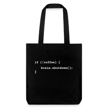 Code Café Crise Drôle Programmeur Humour Cadeau - Tote bag épais recyclé Stanley/Stella - noir - Devant