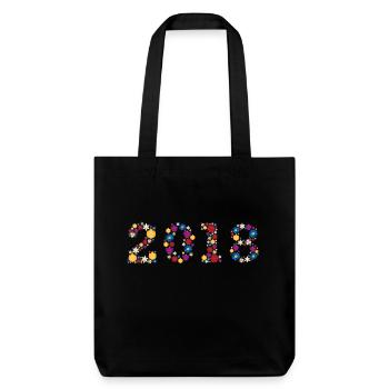 Fleurs 2018 - Tote bag épais recyclé Stanley/Stella - noir - Devant