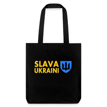 Slava ukraini - Stanley/Stella recycelter Heavyweight Stoffbeutel - Schwarz - Vorne