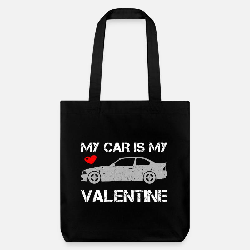 My Car Is My Valentine - Stanley/Stella recycelter Heavyweight Stoffbeutel - Schwarz