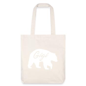 Chemise cadeau de grand-mère Gigi Bear - Tote bag épais recyclé Stanley/Stella - blanc cassé - Devant