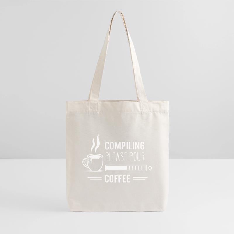 Programmers generate code from coffee Stanley/Stella Heavyweight Recycled Tote Bag
