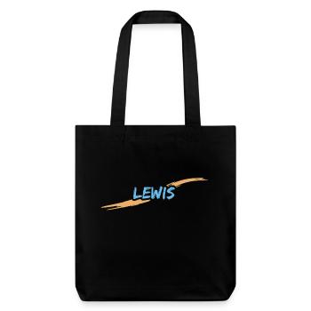 Geschenk für Lewis - Stanley/Stella recycelter Heavyweight Stoffbeutel - Schwarz - Vorne