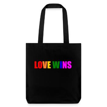 Love wins - Tote bag épais recyclé Stanley/Stella - noir - Devant