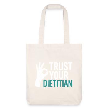 Registrierter Ernährungsberater mit Zertifizierung als Ernährungsberater (Registered Dietitian Certified Counselor) - Stanley/Stella recycelter Heavyweight Stoffbeutel - Naturweiß - Vorne