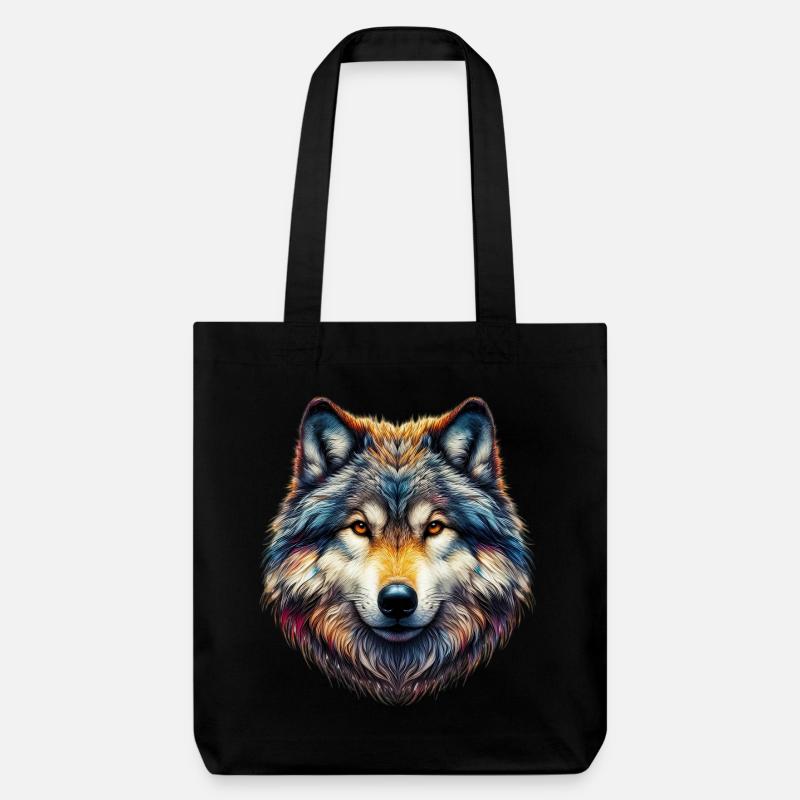 Wolf - Stanley/Stella recycelter Heavyweight Stoffbeutel - Schwarz