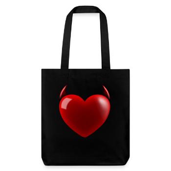 Diable du cœur - Tote bag épais recyclé Stanley/Stella - noir - Devant