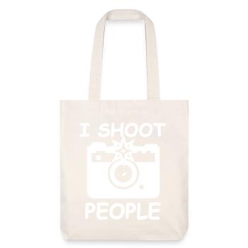 I Shoot People Tee Camera - Stanley/Stella Heavyweight Recycled Tote Bag - natural white - Front
