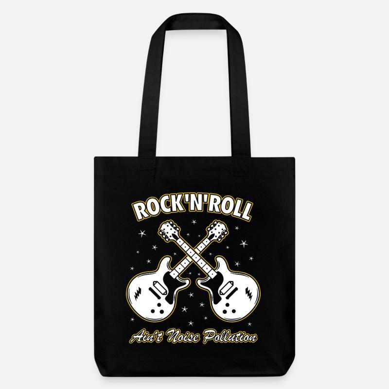 Le rock 'n' roll n’est pas de la pollution sonore - Tote bag épais recyclé Stanley/Stella - noir