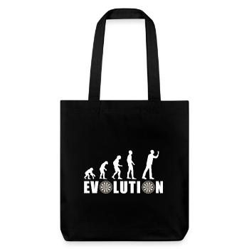 EVOLUTION DARTS Spiel Pfeil Dartscheibe Geschenk - Stanley/Stella recycelter Heavyweight Stoffbeutel - Schwarz - Vorne