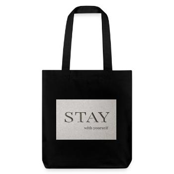 Reste – avec toi-même - Tote bag épais recyclé Stanley/Stella - noir - Devant