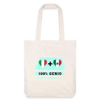Italie et Mexique 100% drapeau de génie - Tote bag épais recyclé Stanley/Stella - blanc cassé - Devant