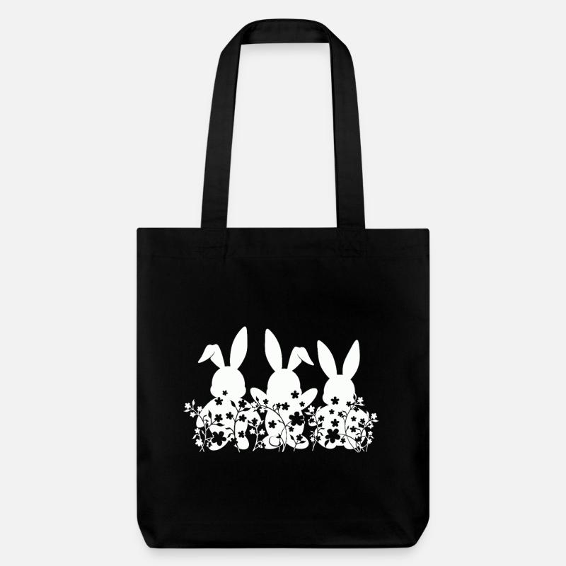Lapin de Pâques - Tote bag épais recyclé Stanley/Stella - noir