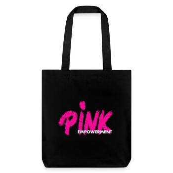 ROSE Empowerment / ruban rose - Tote bag épais recyclé Stanley/Stella - noir - Devant