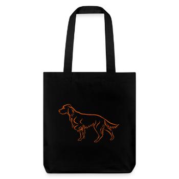 Setter above in orange - Stanley/Stella Heavyweight Recycled Tote Bag - black - Front