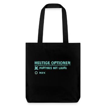 laura - Stanley/Stella recycelter Heavyweight Stoffbeutel - Schwarz - Vorne