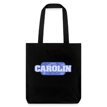 Name Carolin - Stanley/Stella recycelter Heavyweight Stoffbeutel - Schwarz - Vorne