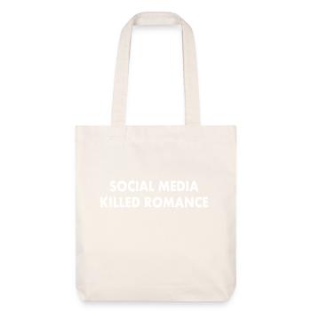 social media killed romance - Stanley/Stella recycelter Heavyweight Stoffbeutel - Naturweiß - Vorne