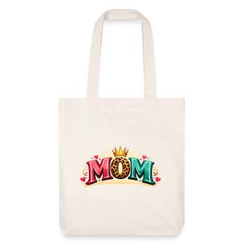 MAMAN ! Couronne, Amour du Lion, personnalisable - Tote bag épais recyclé Stanley/Stella - blanc cassé - Devant