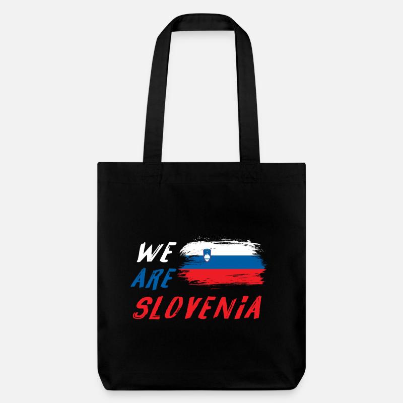 Wir sind Slowenien - Stanley/Stella recycelter Heavyweight Stoffbeutel - Schwarz