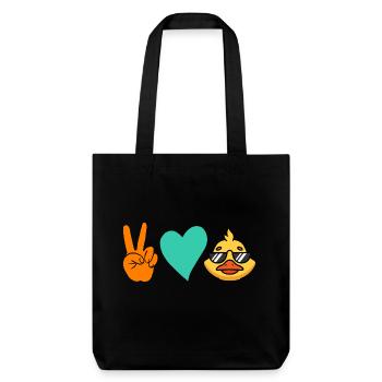 Ducks - Stanley/Stella Heavyweight Recycled Tote Bag - black - Front