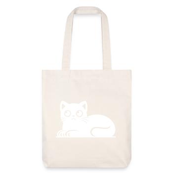Cute Cat Cat Tattoo Style Drawing - Stanley/Stella Heavyweight Recycled Tote Bag - natural white - Front