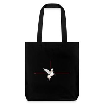 Licorne ailée devant des lignes rouges - Tote bag épais recyclé Stanley/Stella - noir - Devant