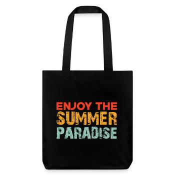 Profitez du paradis estival - Tote bag épais recyclé Stanley/Stella - noir - Devant