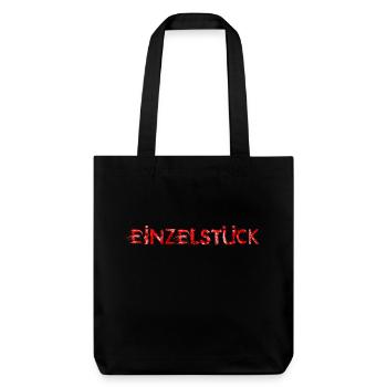 Einzelstück rot - Stanley/Stella recycelter Heavyweight Stoffbeutel - Schwarz - Vorne