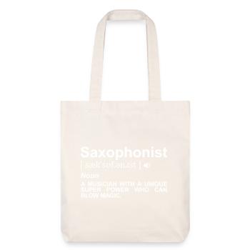 Dictionnaire Saxophoniste - Tote bag épais recyclé Stanley/Stella - blanc cassé - Devant