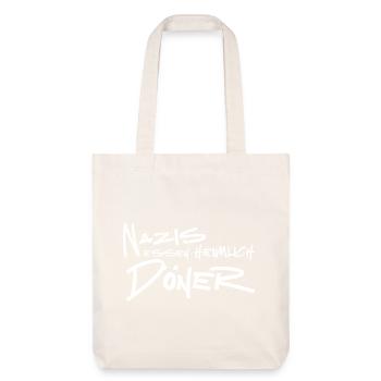 Nazis essen heimlich Döner - Stanley/Stella recycelter Heavyweight Stoffbeutel - Naturweiß - Vorne